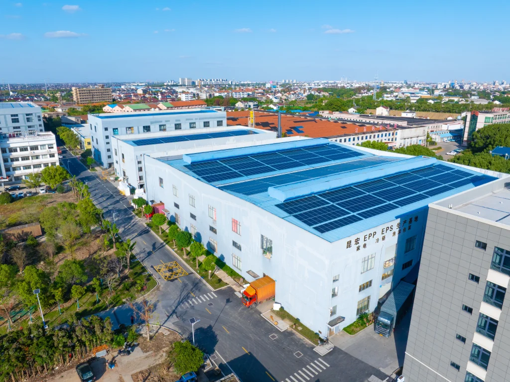 HuiRen Foam Factory Exterior - Modern Production Facility